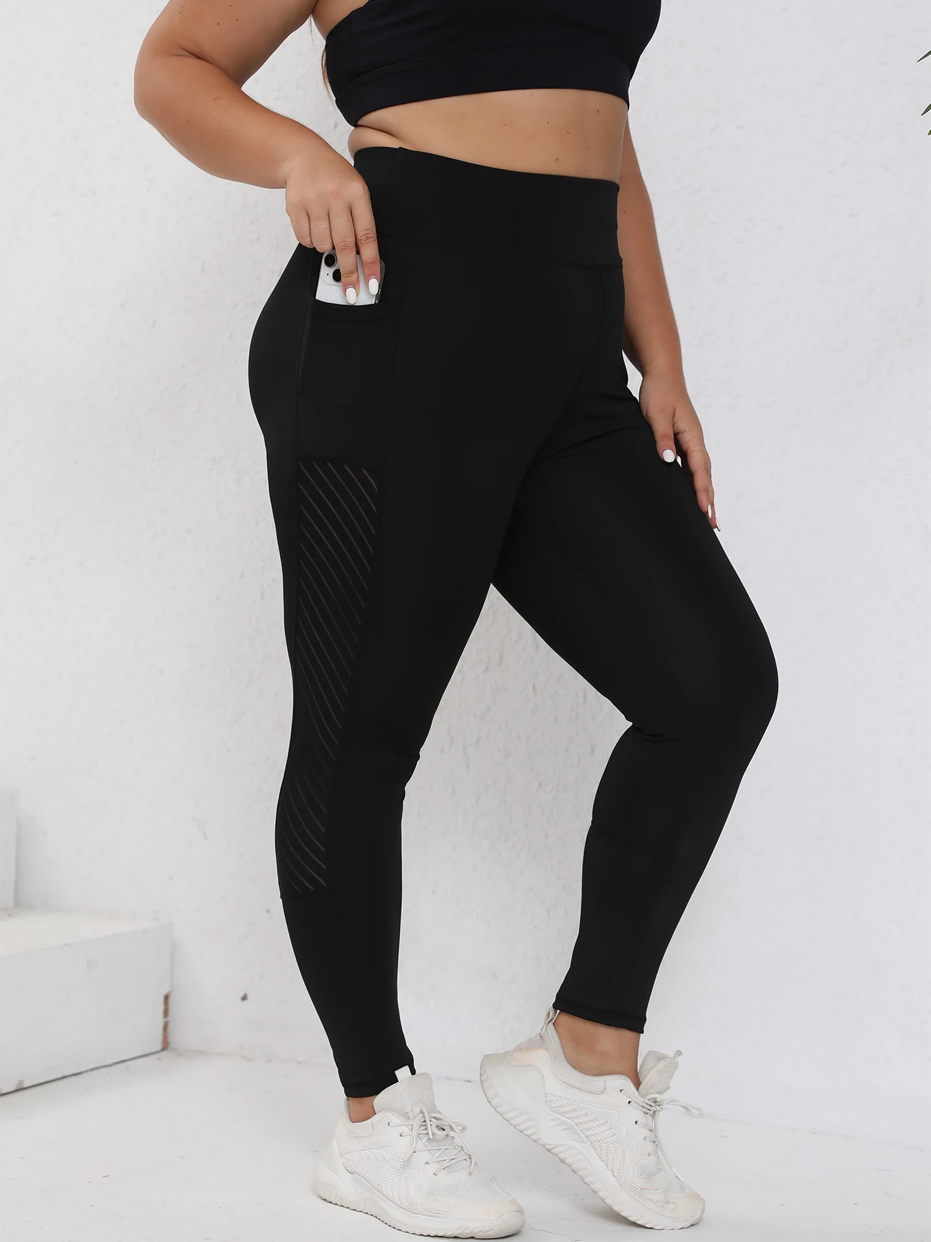 Plus Size Women Mesh Yoga Pants Pocket High Waist Leggings For Fitness Running Workout Sports Gym Woman Clothing 0XL-4XL
Plus Size Women Mesh Yoga Pants Pocket High Waist Leggings For Fitness Running Workout Sports Gym Woman Clothing 0XL-4XL