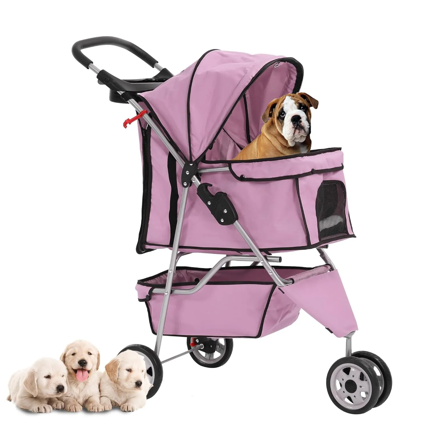 New Pink Pet Stroller Cat Dog Cage 3 Wheels Stroller Travel Folding Carrier
New Pink Pet Stroller Cat Dog Cage 3 Wheels Stroller Travel Folding Carrier