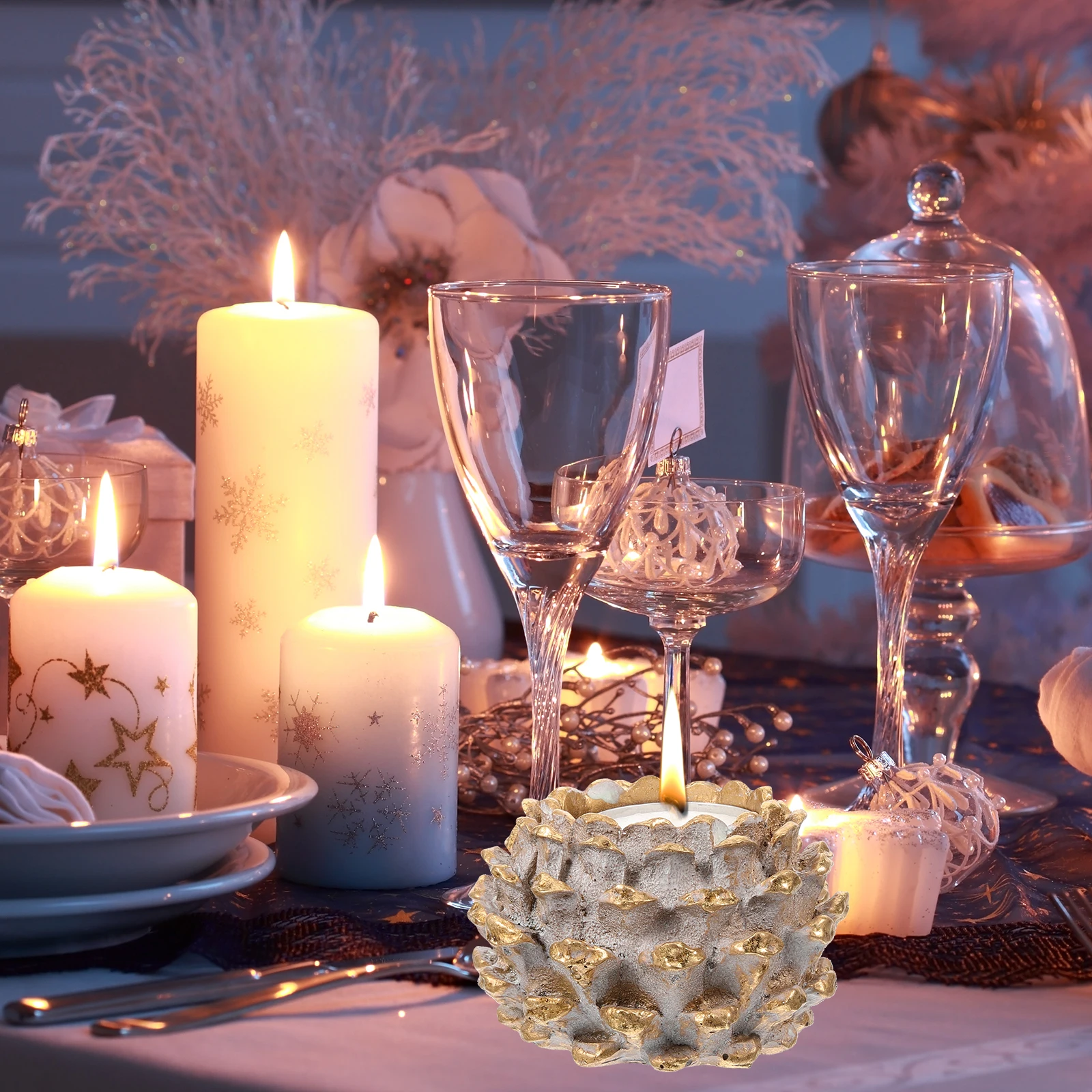 Resin Pine Cone Cup Exquisite Craftsmanship Non Slip Stable Base Holiday Holder for Christmas Decorations Tabletop
Resin Pine Cone Cup Exquisite Craftsmanship Non Slip Stable Base Holiday Holder for Christmas Decorations Tabletop