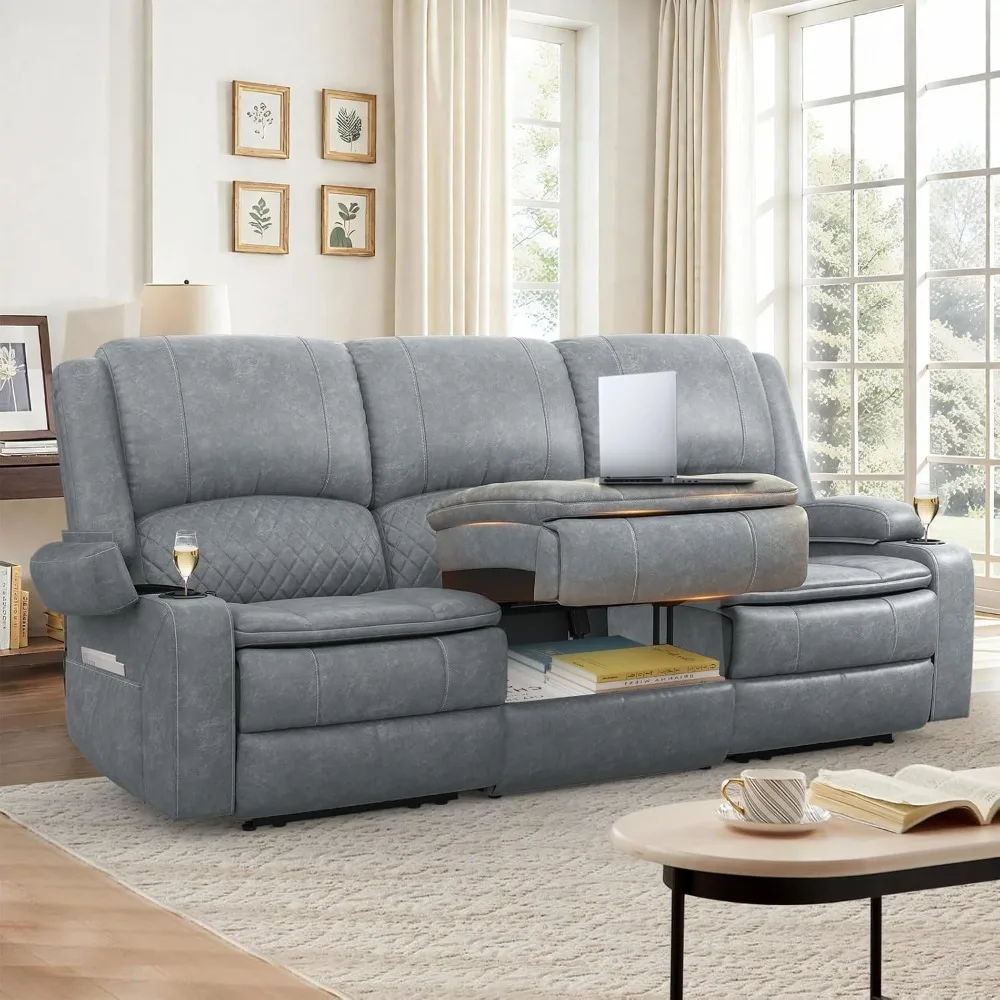 Recliner Sofa 3 Seater Sofa with Recliner, Home Theater Seating with Liftable Console & Removable Armrest, Customized
Recliner Sofa 3 Seater Sofa with Recliner, Home Theater Seating with Liftable Console & Removable Armrest, Customized