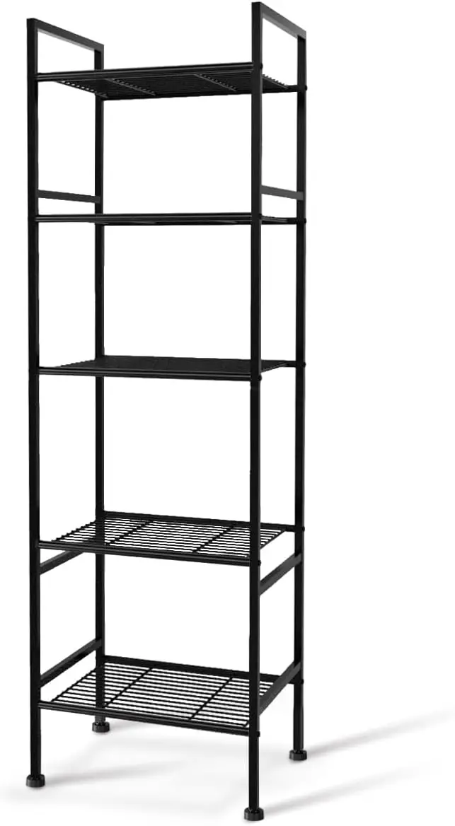 5-Tier Wire Shelving Storage Shelf, Standing Metal Rack Unit for Laundry Bathroom Kitchen Pantry Closet Organization, 16.9"L x
5-Tier Wire Shelving Storage Shelf, Standing Metal Rack Unit for Laundry Bathroom Kitchen Pantry Closet Organization, 16.9"L x