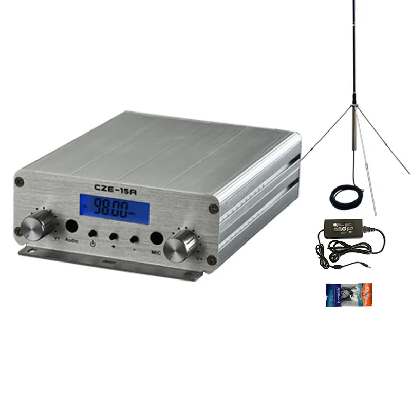 CZE-15A 15 Watt Professional FM Broadcast Radio Station With Antenna and Cable Kit
CZE-15A 15 Watt Professional FM Broadcast Radio Station With Antenna and Cable Kit
