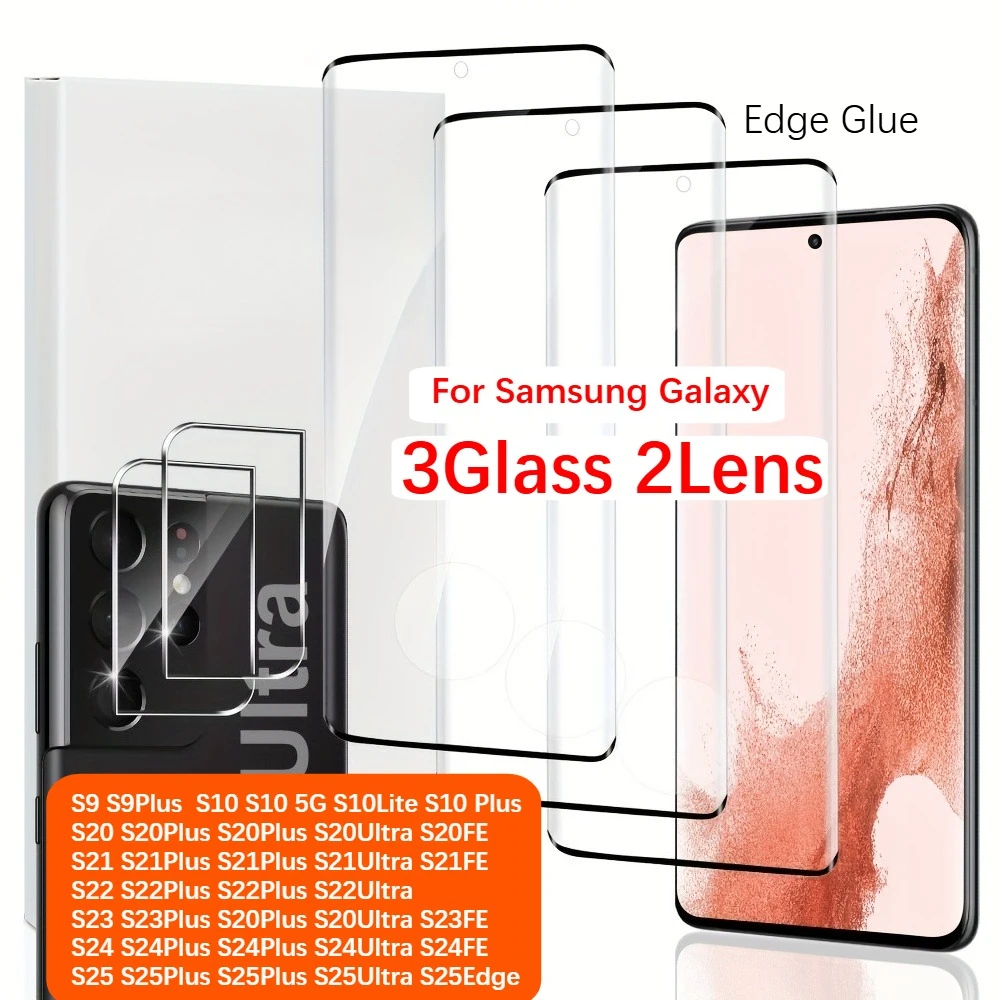 3Packs For Samsung Galaxy S9 S10 S20 S21 S22 S23 S24 S25 Ultra S25 S24 S23 S22 S21 Plus Screen Protector And 2Pack Camera Lens
3Packs For Samsung Galaxy S9 S10 S20 S21 S22 S23 S24 S25 Ultra S25 S24 S23 S22 S21 Plus Screen Protector And 2Pack Camera Lens
