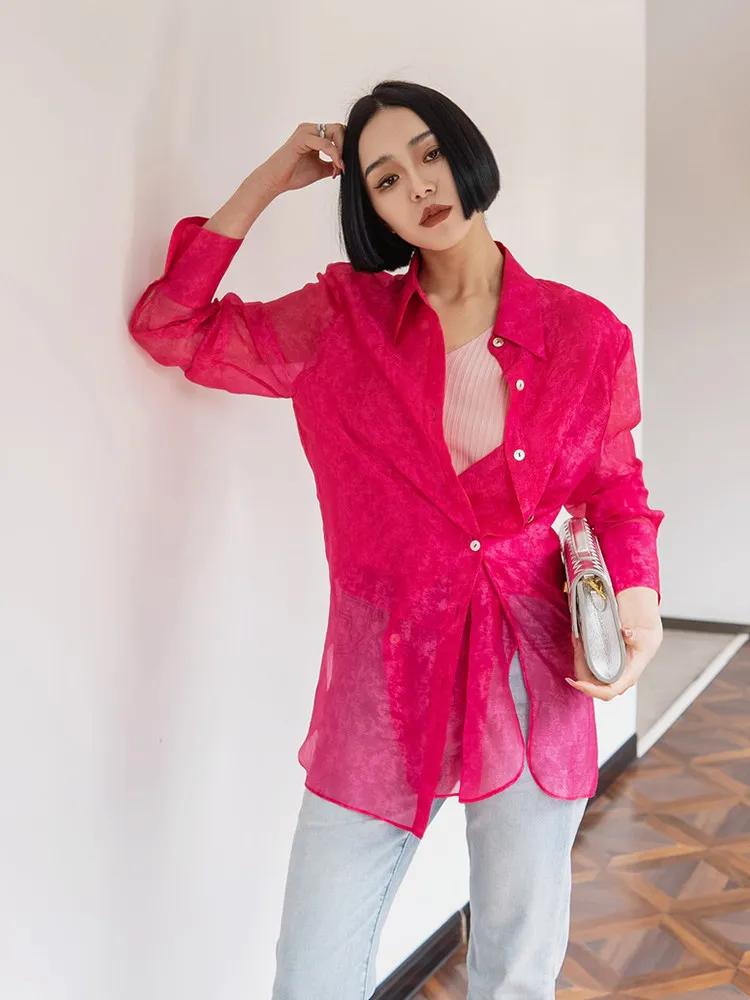 Mixed Weave Embroidered Design Women's irt Spring Versatile Loose Ele Top Long Sve Button Closure
Mixed Weave Embroidered Design Women's irt Spring Versatile Loose Ele Top Long Sve Button Closure