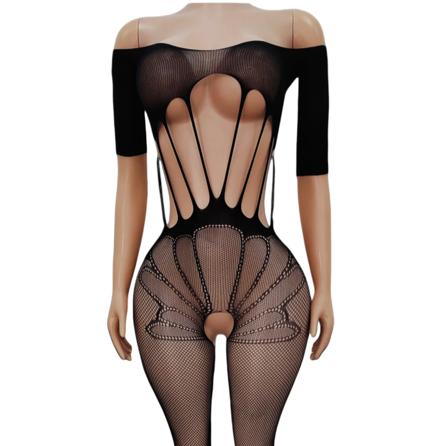 Ladies Sexy One-Shoulder Mesh Knitted Nightgown with Hollow out Design Tempting Tight Mesh Petal Fishnet Seductive Sleepwear
Ladies Sexy One-Shoulder Mesh Knitted Nightgown with Hollow out Design Tempting Tight Mesh Petal Fishnet Seductive Sleepwear