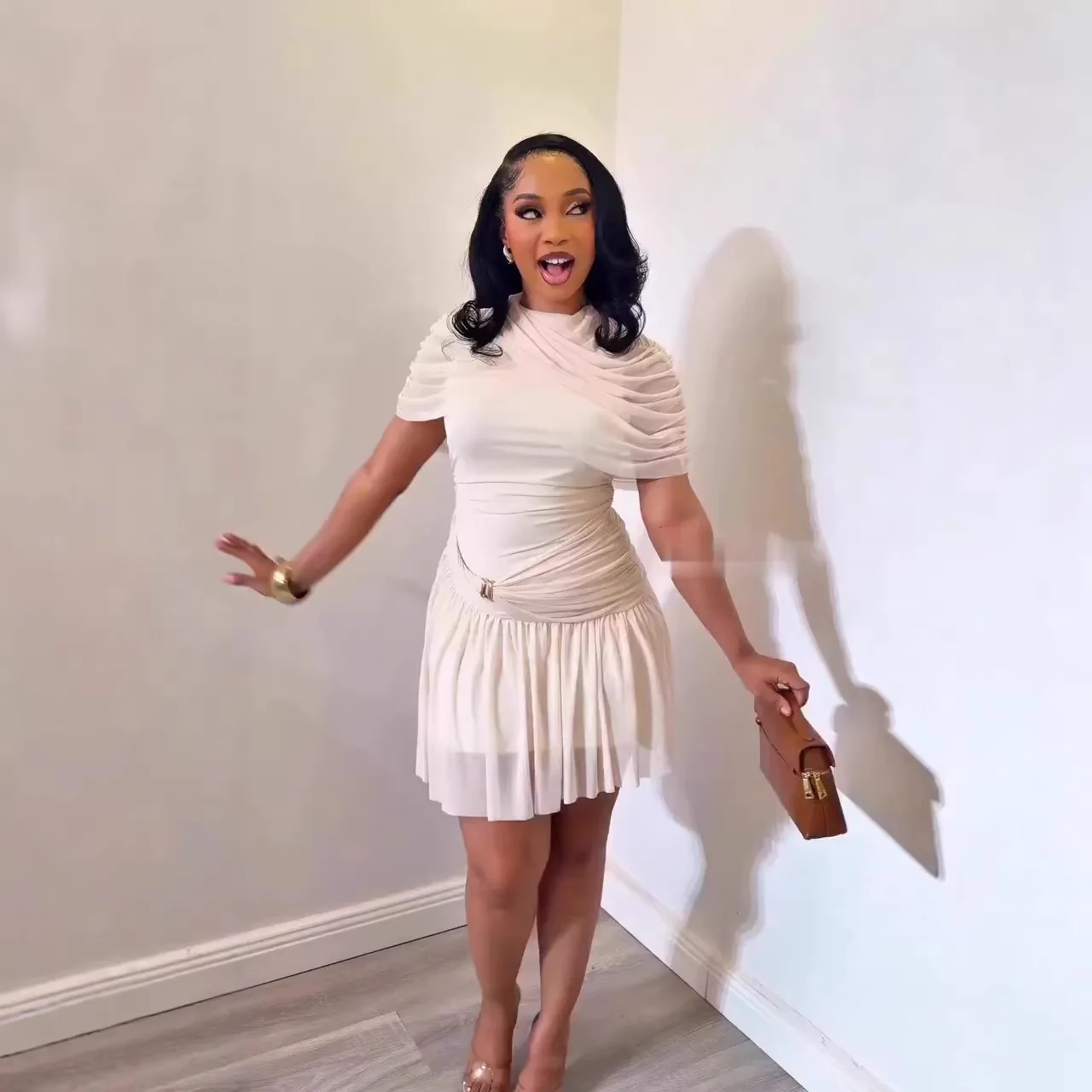 Sexy White Prom Dress Wrap Cape Pleated Ruffles Sheath Short Mini Party Gown Formal Bridal Wedding Birthday Evening Robe
Sexy White Prom Dress Wrap Cape Pleated Ruffles Sheath Short Mini Party Gown Formal Bridal Wedding Birthday Evening Robe