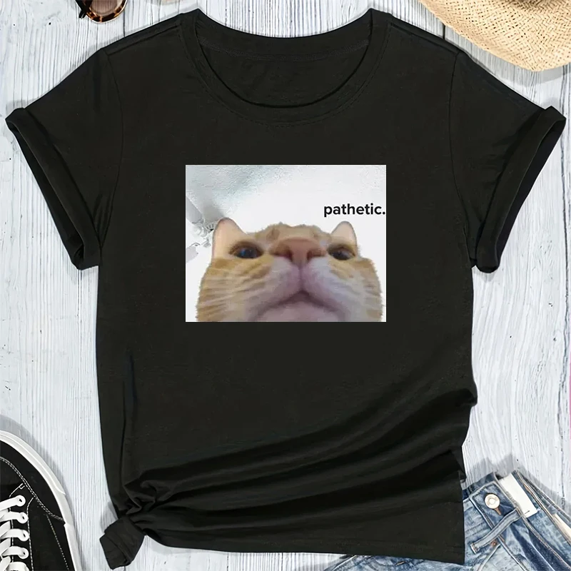 Funny Pathetic Cat Graphic Women T Shirts Fashion Casual Short Sleeve T-shirt 2025 Summer O-Neck Oversized Clothing Top Y2k Tee
Funny Pathetic Cat Graphic Women T Shirts Fashion Casual Short Sleeve T-shirt 2025 Summer O-Neck Oversized Clothing Top Y2k Tee