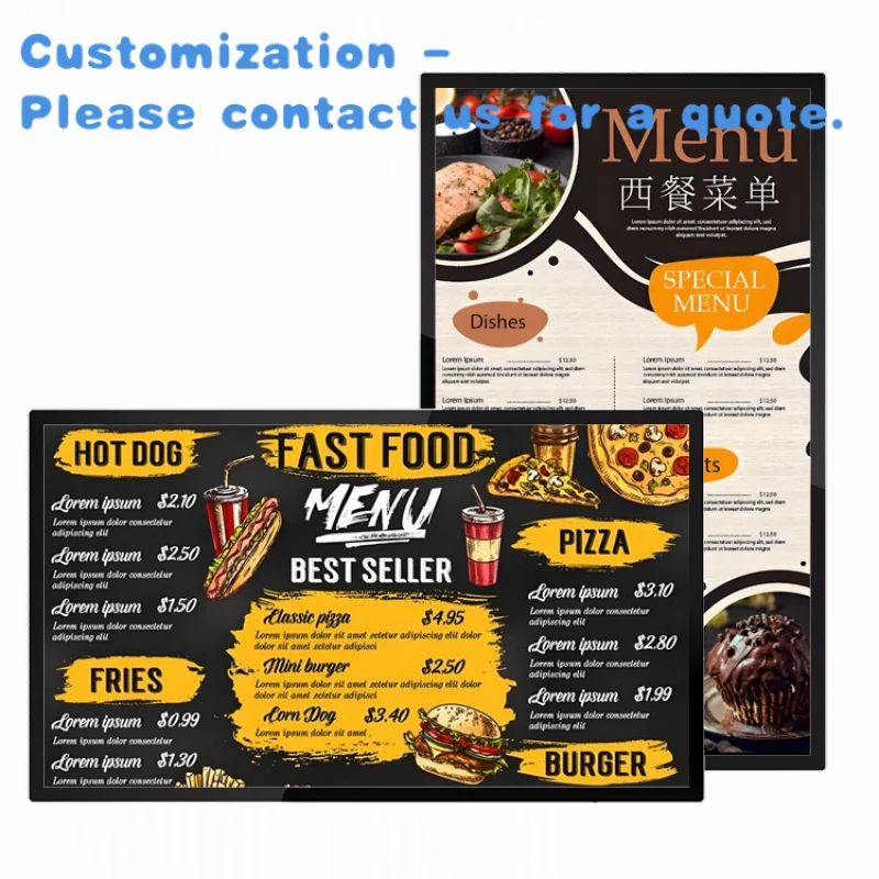 custom.Android Digital Menu Board 32-85 Inch LCD Screen Advertising Display Fast Food Restaurants Retail Stores
custom.Android Digital Menu Board 32-85 Inch LCD Screen Advertising Display Fast Food Restaurants Retail Stores