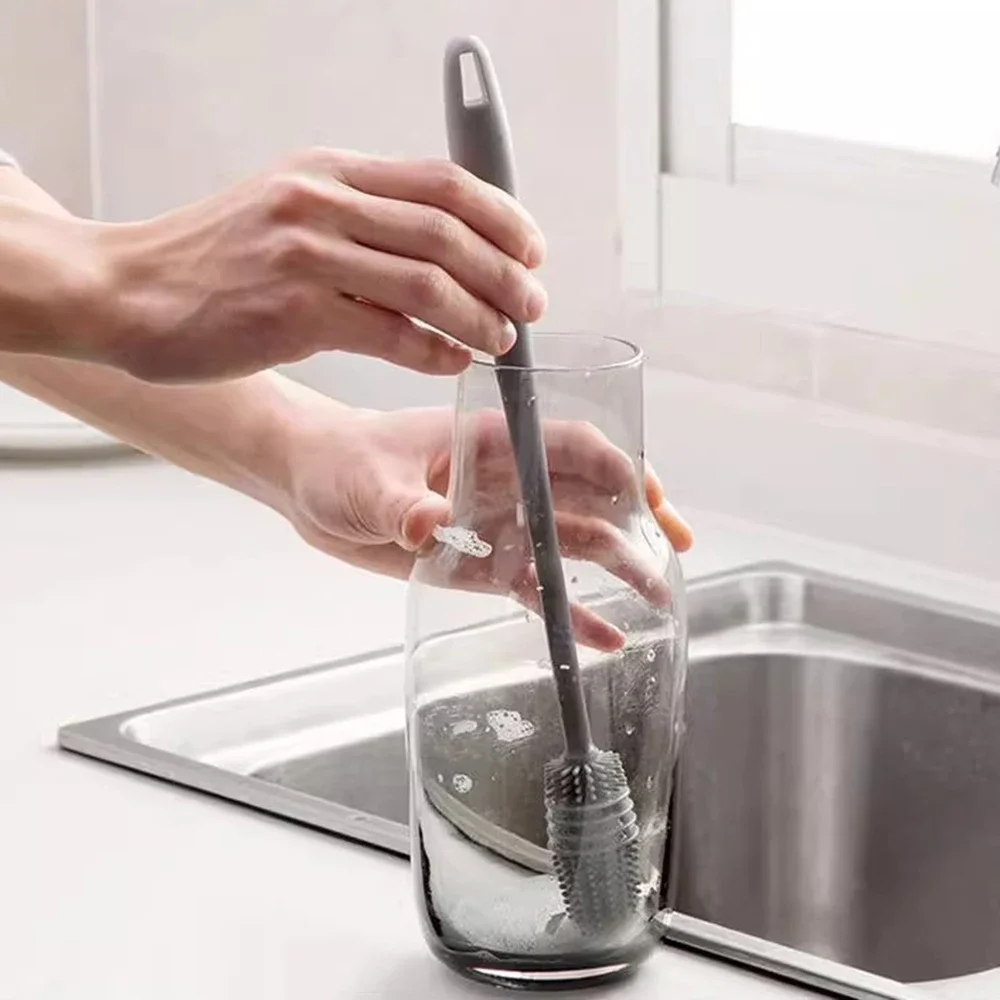 Silicone Milk Bottle Brush Cup Scrubber Glass Cleaner Long Handle Drink Bottle Clean Brush Kitchen Cleaning Cleaning kit
Silicone Milk Bottle Brush Cup Scrubber Glass Cleaner Long Handle Drink Bottle Clean Brush Kitchen Cleaning Cleaning kit