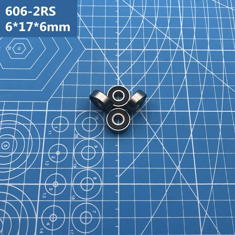 20pcs Miniature 606-2RS Deep Groove Ball Bearings ABEC-5 Precision Black Sealed 6*17*6mm 606RS Bearings for Industrial Use
20pcs Miniature 606-2RS Deep Groove Ball Bearings ABEC-5 Precision Black Sealed 6*17*6mm 606RS Bearings for Industrial Use