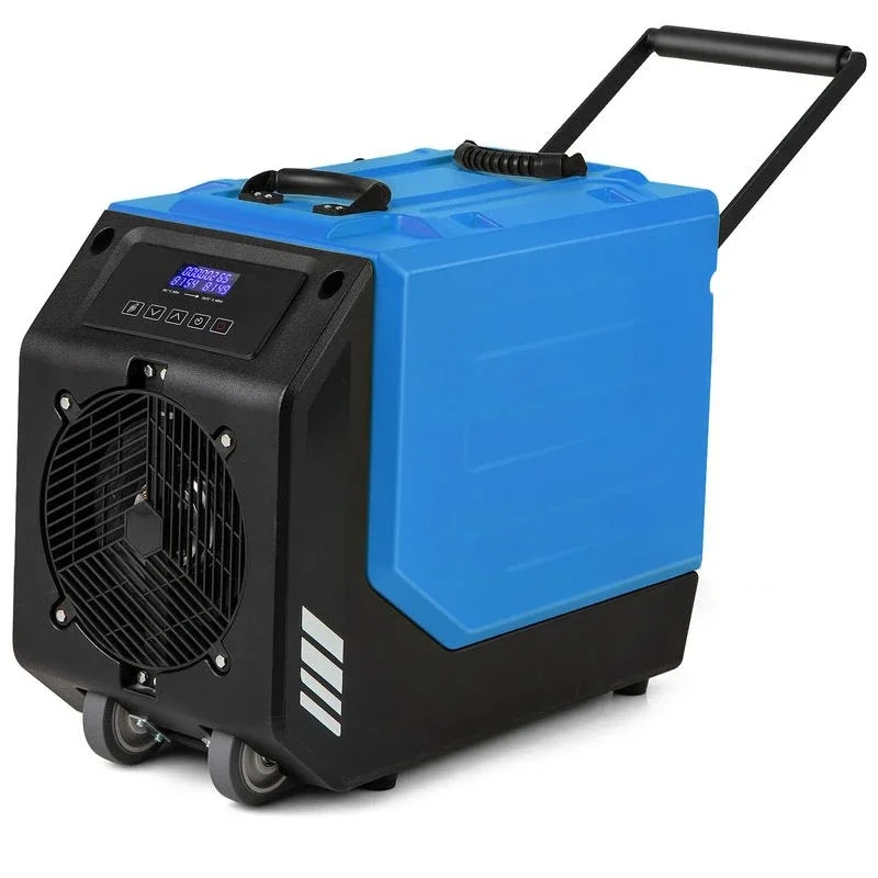 190 PPD Commercial Dehumidifier with Pump and 2 Wheels-Blue
190 PPD Commercial Dehumidifier with Pump and 2 Wheels-Blue