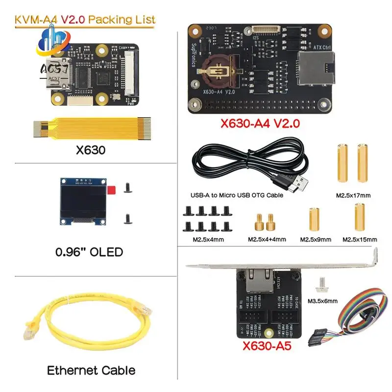 AC57-Pikvm-A4 For Raspberry PI Zero 2W Remote Control Operation And Maintenance Overip Server -Compatible CSI
AC57-Pikvm-A4 For Raspberry PI Zero 2W Remote Control Operation And Maintenance Overip Server -Compatible CSI