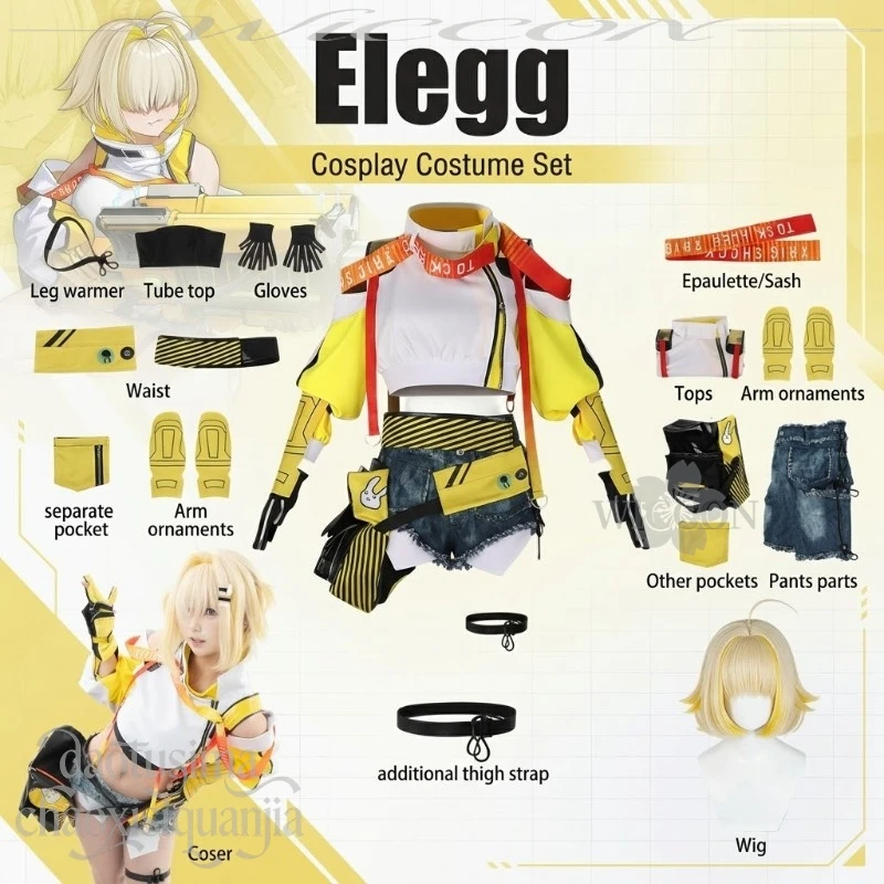 GODDESSS Game VICTORYSS Cosplay Elegg Anime Costume Sexy Punk Y2K Fashion Yellow Coat Mini Pants Jirai Kei Suit Wigs Halloween
GODDESSS Game VICTORYSS Cosplay Elegg Anime Costume Sexy Punk Y2K Fashion Yellow Coat Mini Pants Jirai Kei Suit Wigs Halloween