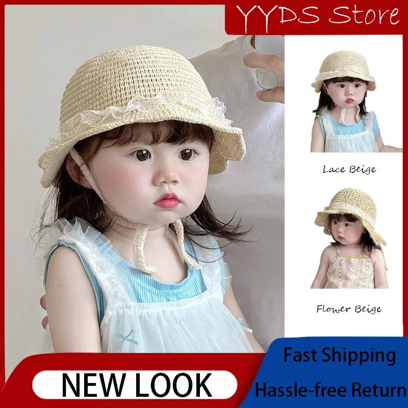 Летняя соломенная шляпа для маленьких девочек: корейская кружевная отделка, ведро ручной вязки с цветами - защита от ультрафиолета от солнца для младенцев
Летняя соломенная шляпа для маленьких девочек: корейская кружевная отделка, ведро ручной вязки с цветами - защита от ультрафиолета от солнца для младенцев