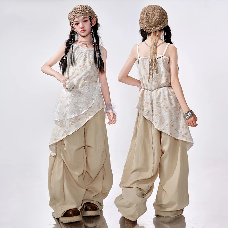 Girls Jazz Dance Clothes Kpop Sling Tops Line Dance Pants Hip Hop Performance Stage Costume Kids Catwalk Concert Outfit AMY2191
Girls Jazz Dance Clothes Kpop Sling Tops Line Dance Pants Hip Hop Performance Stage Costume Kids Catwalk Concert Outfit AMY2191