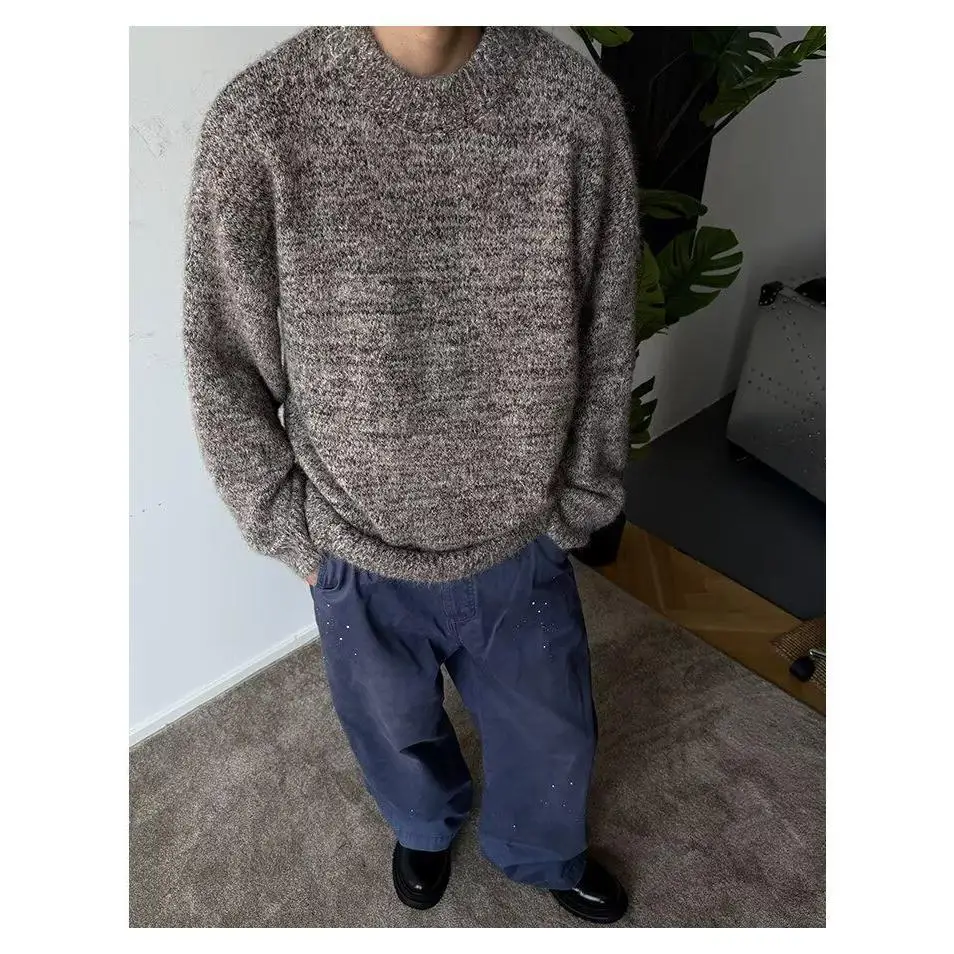 Men's Thickened Long Sleeve Knitwear Loose Fit Inner Shirt Casual Style Polyester Fiber round Neck Winter Fashion Basic Tee
Men's Thickened Long Sleeve Knitwear Loose Fit Inner Shirt Casual Style Polyester Fiber round Neck Winter Fashion Basic Tee