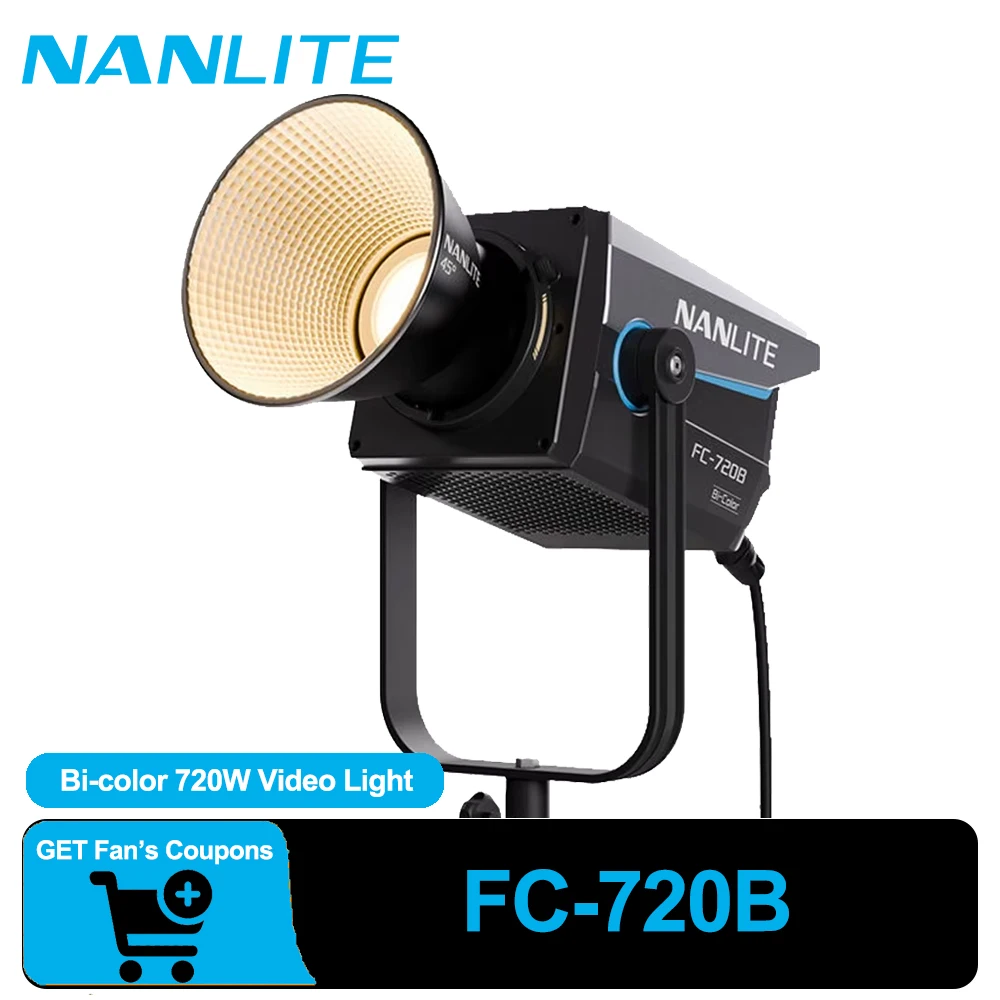 Nanlite FC-720B 720w Bi-color COB Video Light Built-in 12 Special Effects 2700-6500K for Film Broadcast Studio Production
Nanlite FC-720B 720w Bi-color COB Video Light Built-in 12 Special Effects 2700-6500K for Film Broadcast Studio Production