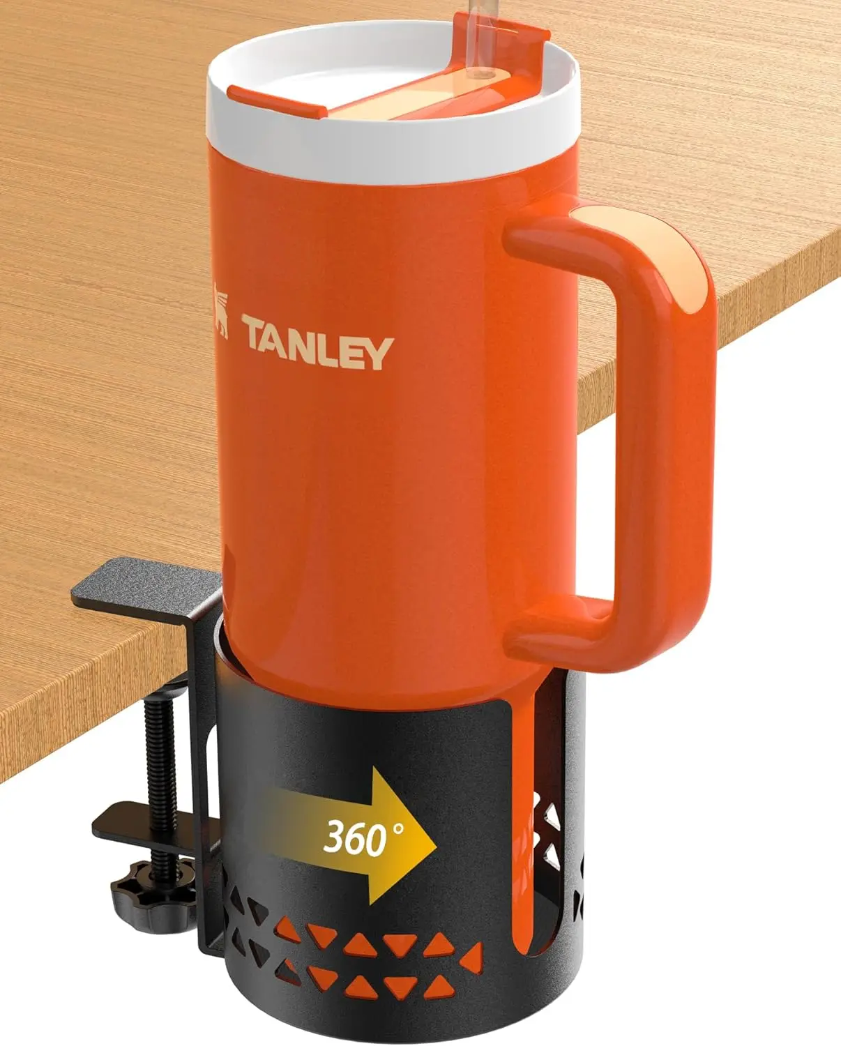 360° Rotating Metal Cup Holder for Desk or Chair, Anti-Spill Gaming Accessory, Fits Mugs and Bottles
360° Rotating Metal Cup Holder for Desk or Chair, Anti-Spill Gaming Accessory, Fits Mugs and Bottles