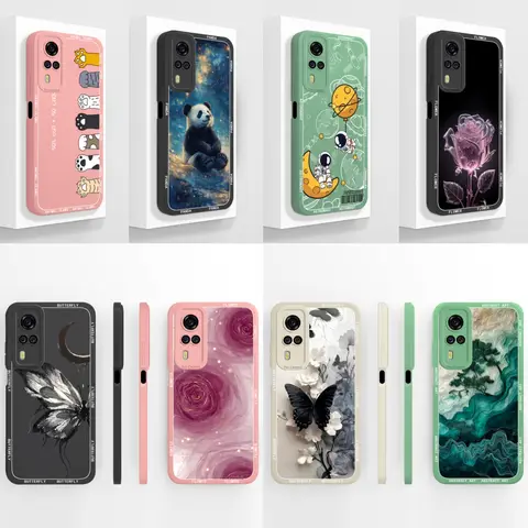 Case For Vivo Y51 Y51S Y51A Y31 Y33 Y53S Creative Back Cover Soft High Quality Liquid Silicone Anti Drop Phone Back Cover Funda