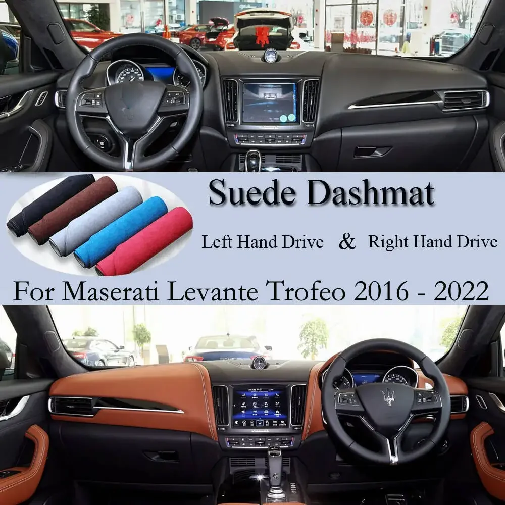 Suede Dashmat Automobile Dashboard Cover Dash Mat Anti-UV Carpet Car Accessories For Maserati Levante Trofeo 2016-2022 2017 2018
Suede Dashmat Automobile Dashboard Cover Dash Mat Anti-UV Carpet Car Accessories For Maserati Levante Trofeo 2016-2022 2017 2018