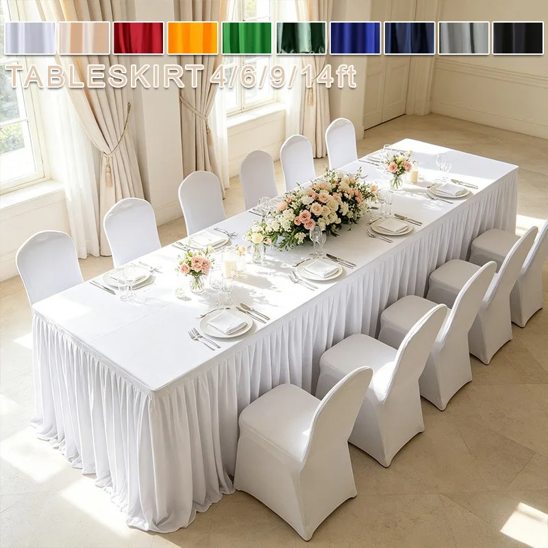 1PC Solid Color Pleated Table Skirting Washable Table Cloth for Wedding Birthday Baby Shower Indoor Outdoor Banquet Party Decor
1PC Solid Color Pleated Table Skirting Washable Table Cloth for Wedding Birthday Baby Shower Indoor Outdoor Banquet Party Decor