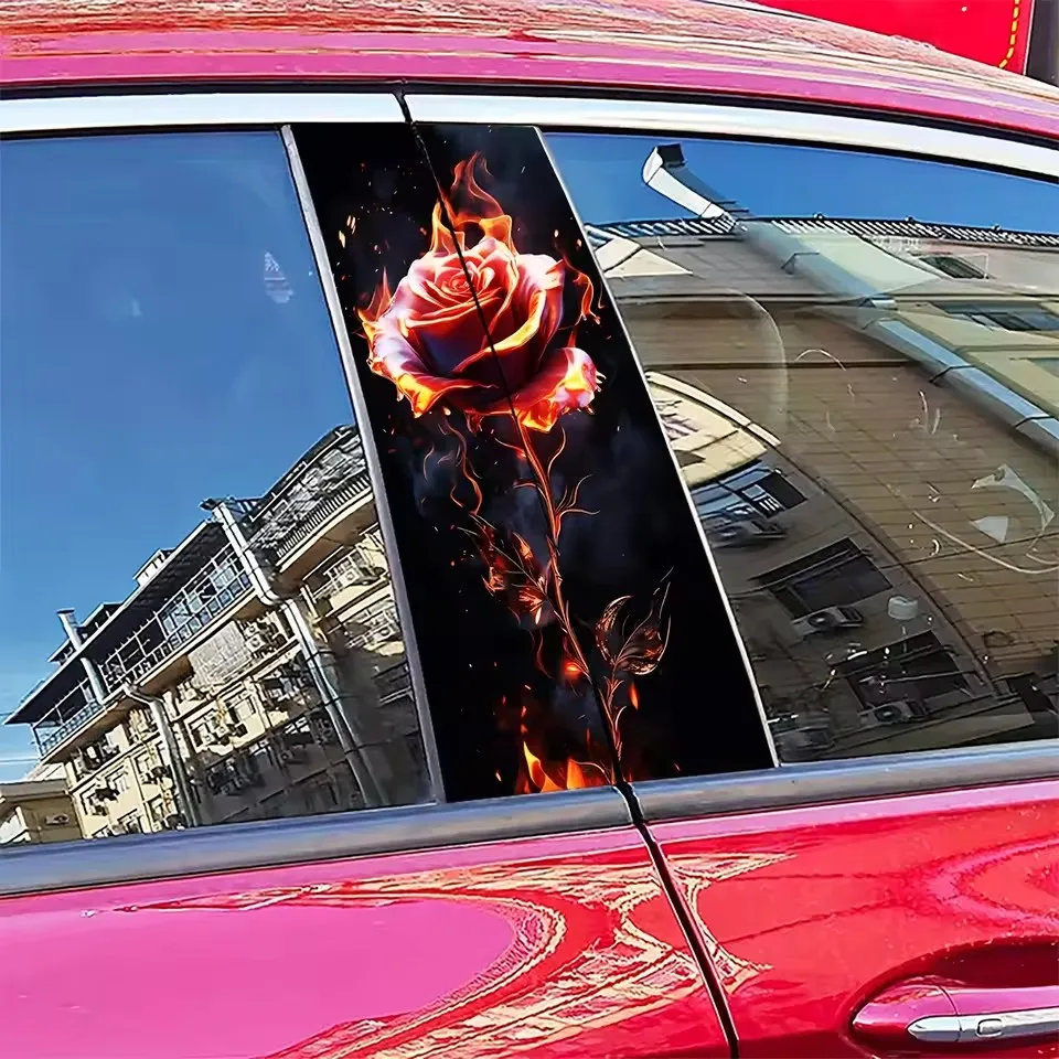 A Pair Flame Rose Custom Car Doors Livery Pillar Decal PVC B-Pillar Stickers Wrap Self-Adhesive, Scratch-Resistant
A Pair Flame Rose Custom Car Doors Livery Pillar Decal PVC B-Pillar Stickers Wrap Self-Adhesive, Scratch-Resistant