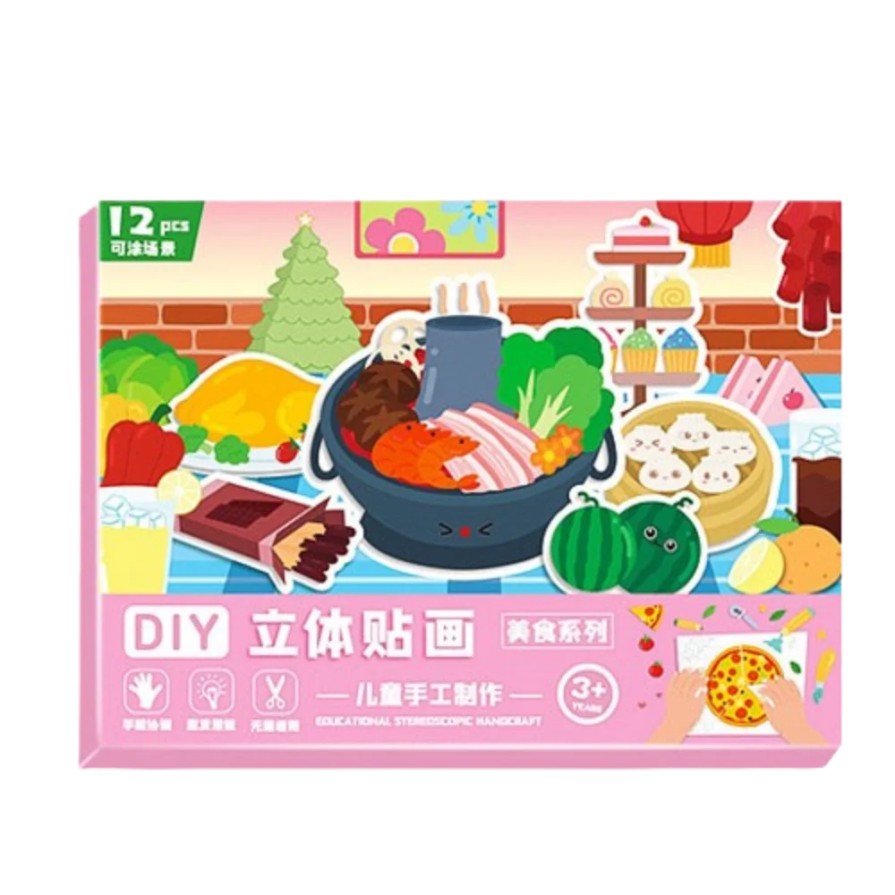 Handmade Montessori Quiet Busy Book Three-dimensional Repeated Pasting DIY Paste Material Kit DIY Cartoon Animals Sticker Book
Handmade Montessori Quiet Busy Book Three-dimensional Repeated Pasting DIY Paste Material Kit DIY Cartoon Animals Sticker Book