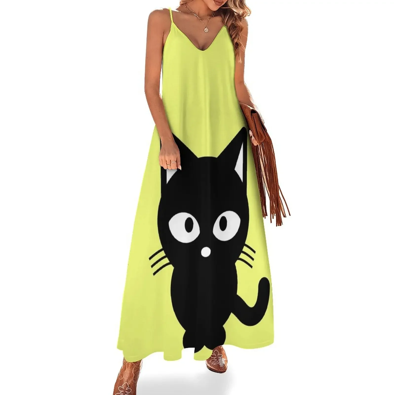 Cute Black Cat Sleeveless Dress loose women's dress summer dresses bandage dress evening women
Cute Black Cat Sleeveless Dress loose women's dress summer dresses bandage dress evening women