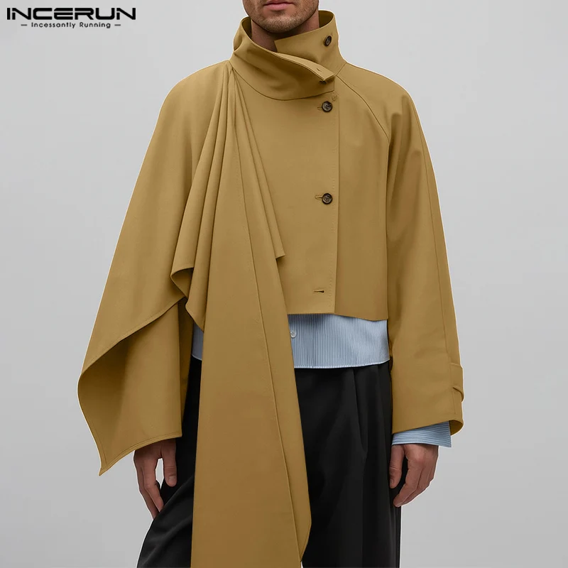 INCERUN Men Trench Solid Color Long Sleeve Casual Cloak Cape Coats Men Streetwear Loose 2025 Fashion Male Crop Windbreaker S-5XL
INCERUN Men Trench Solid Color Long Sleeve Casual Cloak Cape Coats Men Streetwear Loose 2025 Fashion Male Crop Windbreaker S-5XL