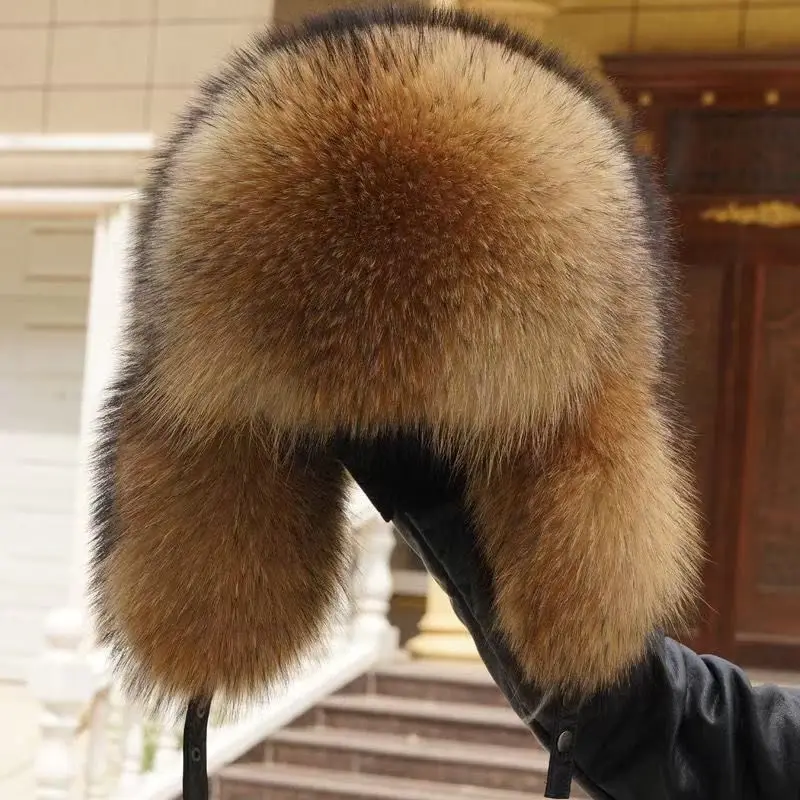 Genuine Fur Warm Winter Hats real Raccoon Fur Lei Feng Cap Russian Real Fur Travel Windproof Cold Weather Earflap Bomber Unisex
Genuine Fur Warm Winter Hats real Raccoon Fur Lei Feng Cap Russian Real Fur Travel Windproof Cold Weather Earflap Bomber Unisex