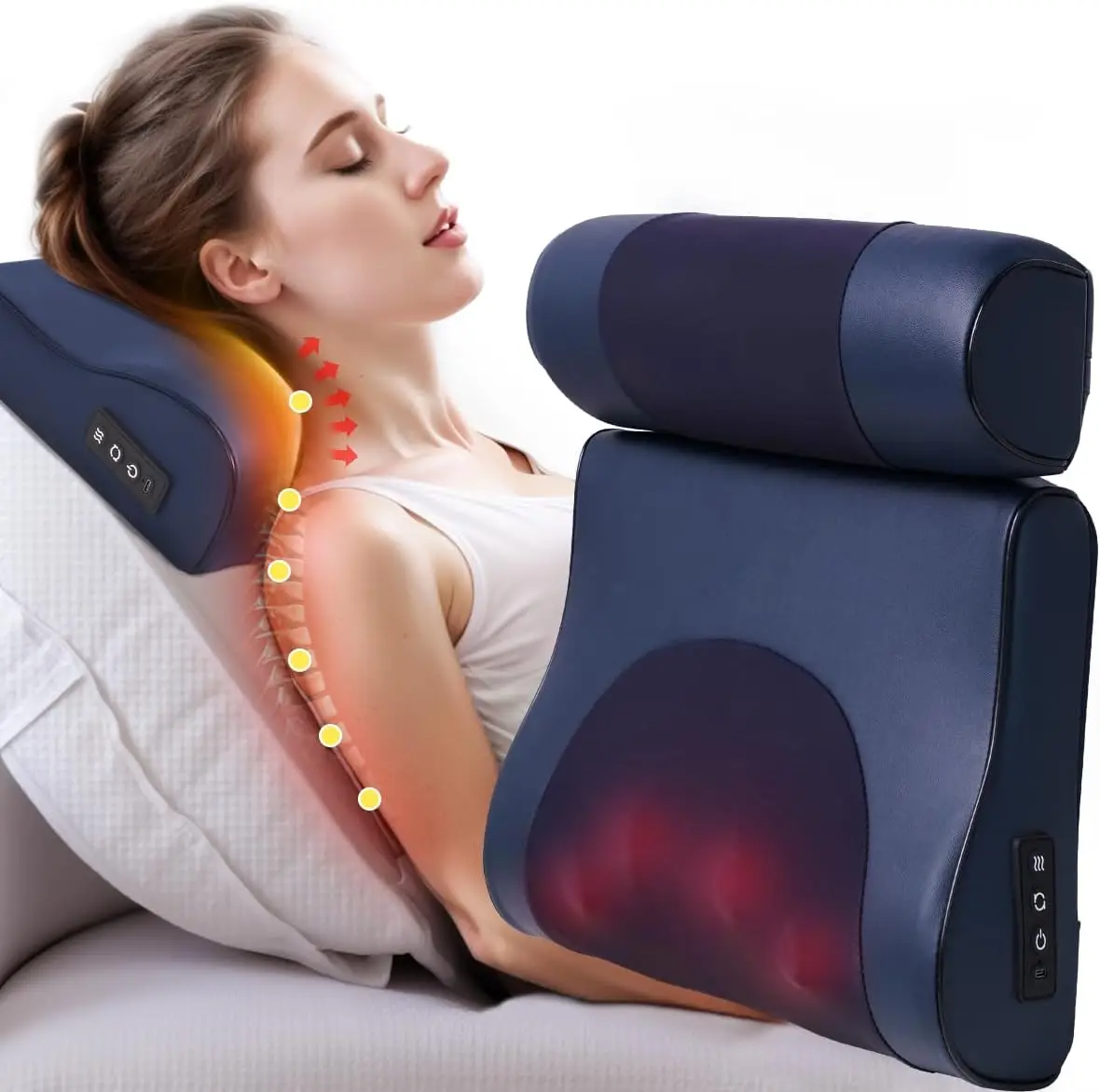 4D Shiatsu Neck Massager with Heat, Cordless Deep Tissue Massage Pillow for Pain Relief in Neck, Back, Shoulders, Legs & Feet, Gift for Women
4D Shiatsu Neck Massager with Heat, Cordless Deep Tissue Massage Pillow for Pain Relief in Neck, Back, Shoulders, Legs & Feet, Gift for Women