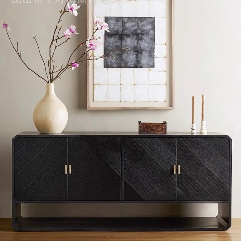 French retro black solid wood dining side cabinet, living room medieval TV cabinet, storage cabinet, entrance door
French retro black solid wood dining side cabinet, living room medieval TV cabinet, storage cabinet, entrance door