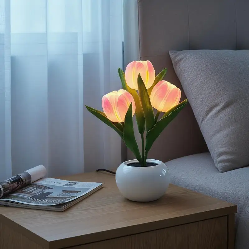 SUSU 1PCS LED Lamp Night Simulation Flower Atmosphere Desk Light Room Table Decoration Lamp Gift For Girl Friend
SUSU 1PCS LED Lamp Night Simulation Flower Atmosphere Desk Light Room Table Decoration Lamp Gift For Girl Friend