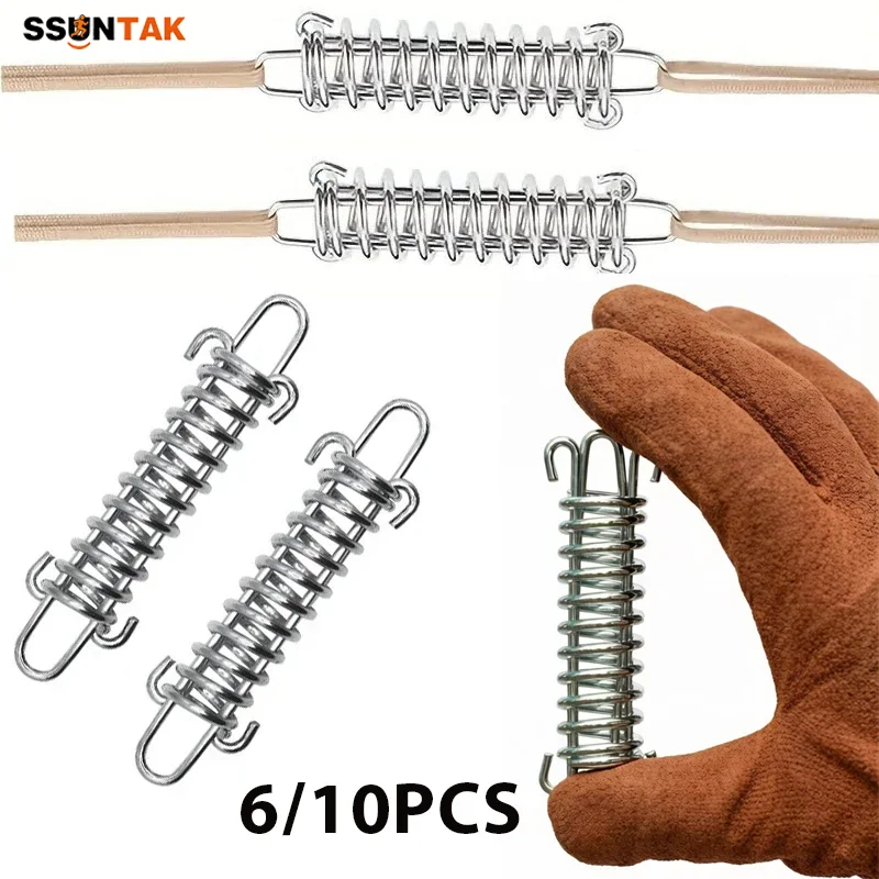 SSUNTAK 6/10PC Stainless Steel Tent Wind Rope Spring Buckle Tensioner Awning Tie Down Tightener Fixed Hook for Outdoor Camp Pet
SSUNTAK 6/10PC Stainless Steel Tent Wind Rope Spring Buckle Tensioner Awning Tie Down Tightener Fixed Hook for Outdoor Camp Pet