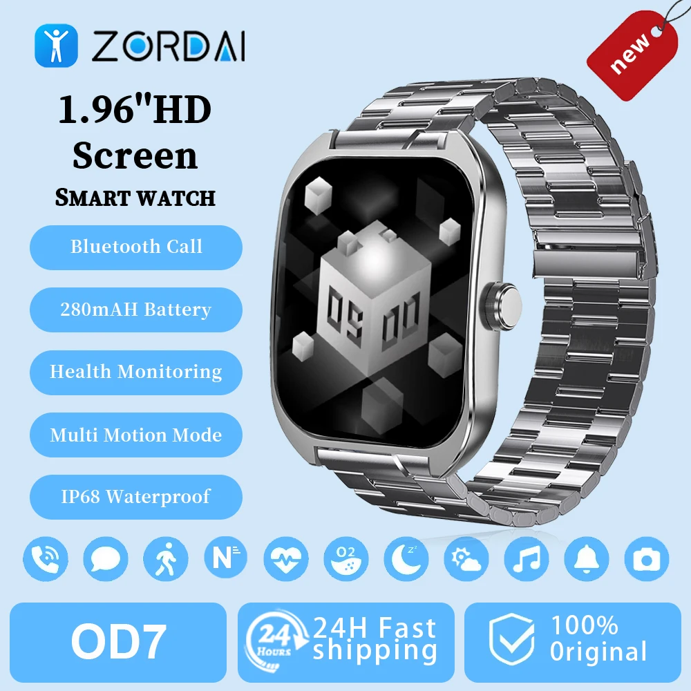 Смарт-часы Zordai OD7 женские с экраном 1,96 дюйма и поддержкой Bluetooth
Смарт-часы Zordai OD7 женские с экраном 1,96 дюйма и поддержкой Bluetooth