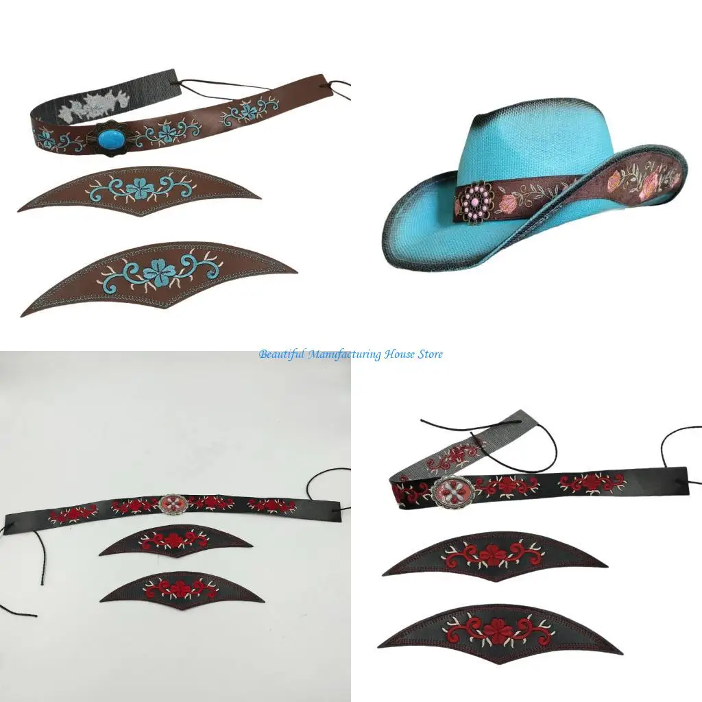 E56A Embroidered Hat Bands for Western Cowboy and Fedoras Hats Decorative Floral
E56A Embroidered Hat Bands for Western Cowboy and Fedoras Hats Decorative Floral