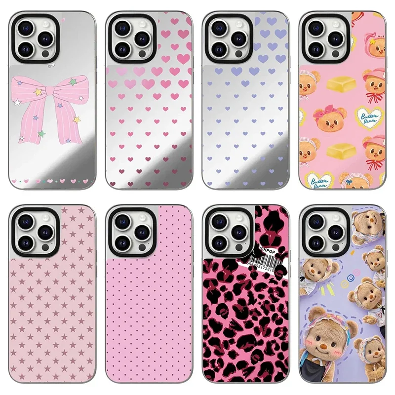 Cute Bear Leopard Silver Border Mirror iPhone 12 13 14 15 16 Pro Max Protective Case, Fits iPhone 16 Pro Max
Cute Bear Leopard Silver Border Mirror iPhone 12 13 14 15 16 Pro Max Protective Case, Fits iPhone 16 Pro Max
