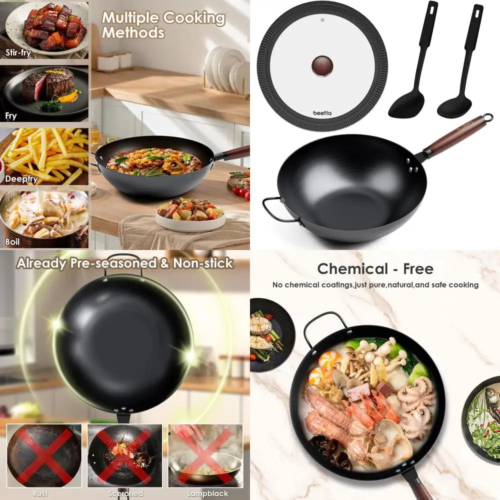 4,8-13,4 дюйма, китайская сковорода-вок для жарки с плоским дном, подходит для индукционных, электрических, газовых и галогенных плит
4,8-13,4 дюйма, китайская сковорода-вок для жарки с плоским дном, подходит для индукционных, электрических, газовых и галогенных плит