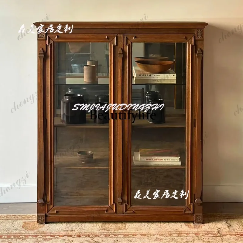 American high-end display cabinet Locker French retro walnut light luxury large-capacity wine cabinet
American high-end display cabinet Locker French retro walnut light luxury large-capacity wine cabinet