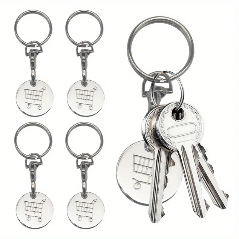 4pcs Shopping Trolley Remover Key Ring Token Chip With Carabiner Hook Practical Metal Portable Universal
4pcs Shopping Trolley Remover Key Ring Token Chip With Carabiner Hook Practical Metal Portable Universal
