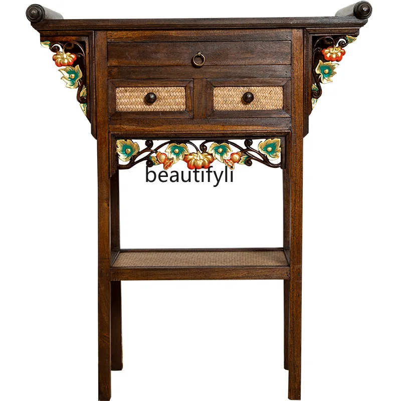 Household Carved Altar Entrance Cabinet Buddha Shrine Bodhisattva Buddha Cabinet Worship Table
Household Carved Altar Entrance Cabinet Buddha Shrine Bodhisattva Buddha Cabinet Worship Table