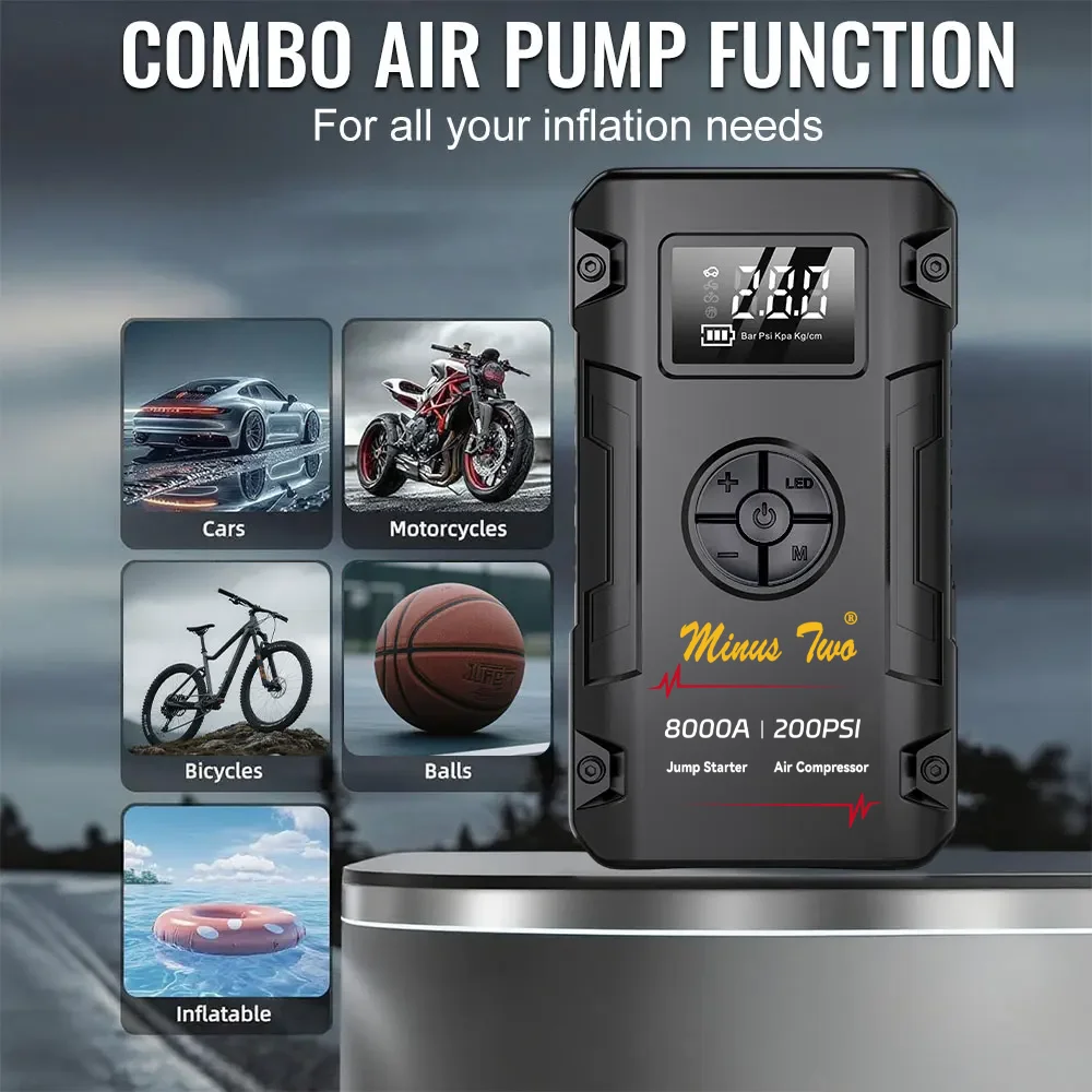 8000A Peak Wireless Car Jump Starter, Portable Emergency Booster & Car Power Supply, All-in-One Backup Power for Vehicles.
8000A Peak Wireless Car Jump Starter, Portable Emergency Booster & Car Power Supply, All-in-One Backup Power for Vehicles.