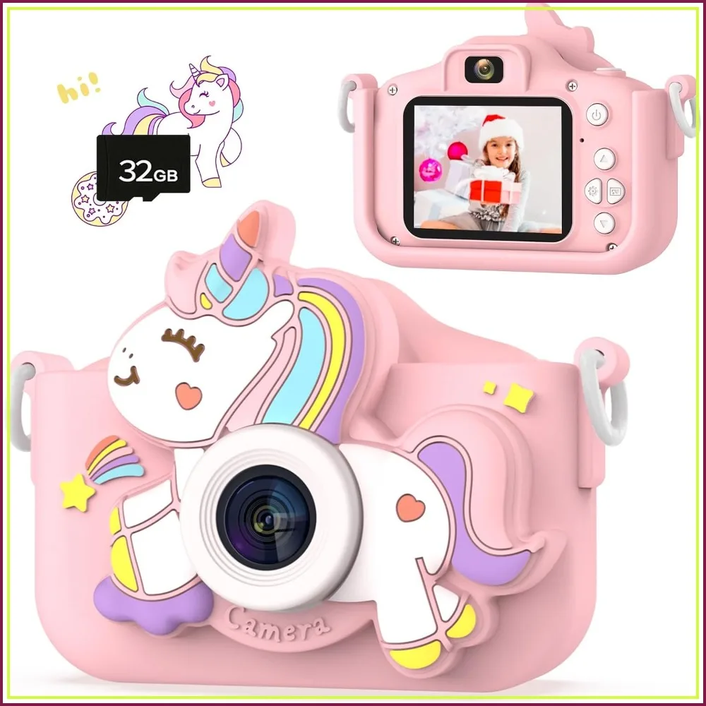 HD Selfie Toddler Camera with 32GB Card, Birthday Toys for Girls Age 3-12 Years, Cute Princess Gifts for Kids 3-8 Years Old
HD Selfie Toddler Camera with 32GB Card, Birthday Toys for Girls Age 3-12 Years, Cute Princess Gifts for Kids 3-8 Years Old