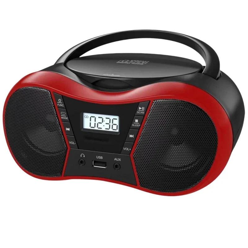 Портативный многофункциональный CD-плеер, Bluetooth-динамик, AM/FM-радио, MP3-плеер, поддержка воспроизведения через USB, стерео, двойные динамики
Портативный многофункциональный CD-плеер, Bluetooth-динамик, AM/FM-радио, MP3-плеер, поддержка воспроизведения через USB, стерео, двойные динамики