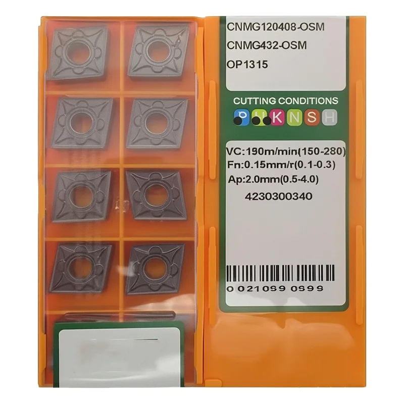 CNMG120408-OSM CNMG120412-OSM OP1215 OP1315 Turning Tool CNC Carbide Inserts
CNMG120408-OSM CNMG120412-OSM OP1215 OP1315 Turning Tool CNC Carbide Inserts