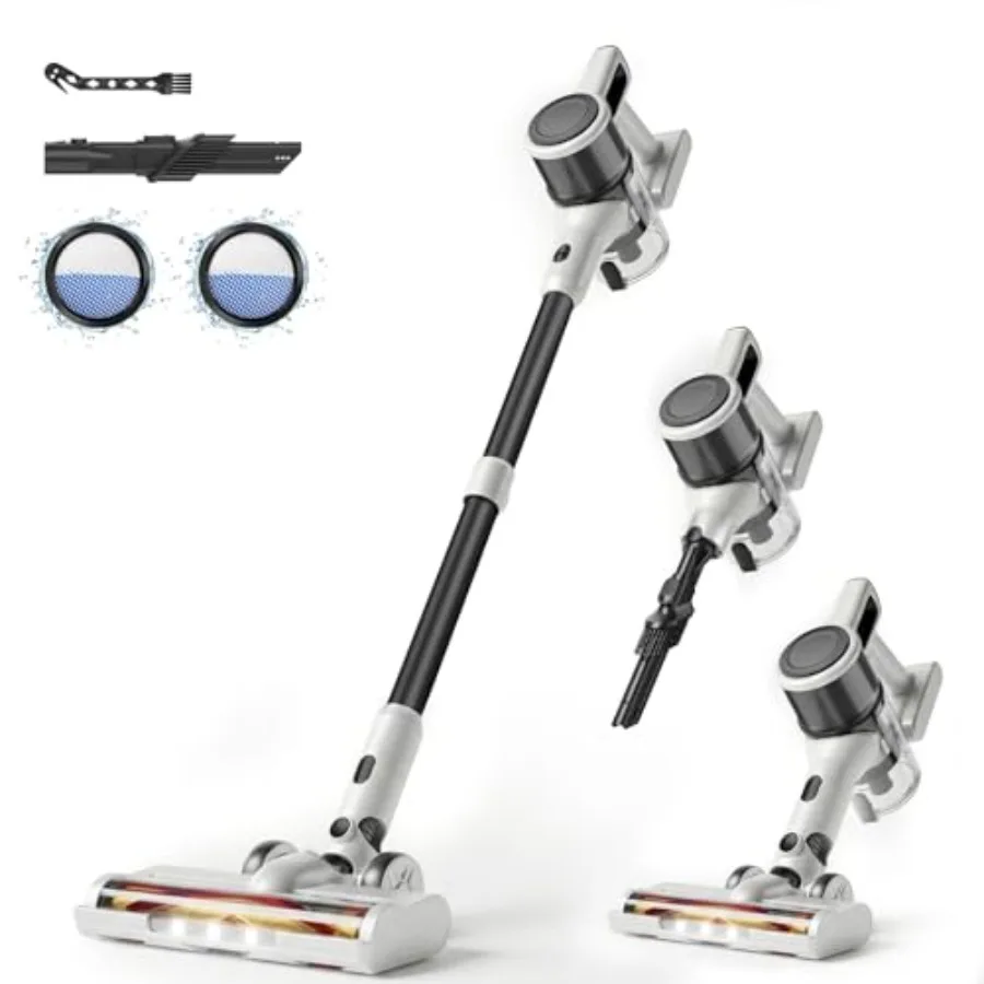 Cordless Vacuum Cleaner for Home - Lightweight Stick Vacuum Clean with Rechargeable Battery Max 45Mins Runtime 8 in 1 Handheld
Cordless Vacuum Cleaner for Home - Lightweight Stick Vacuum Clean with Rechargeable Battery Max 45Mins Runtime 8 in 1 Handheld
