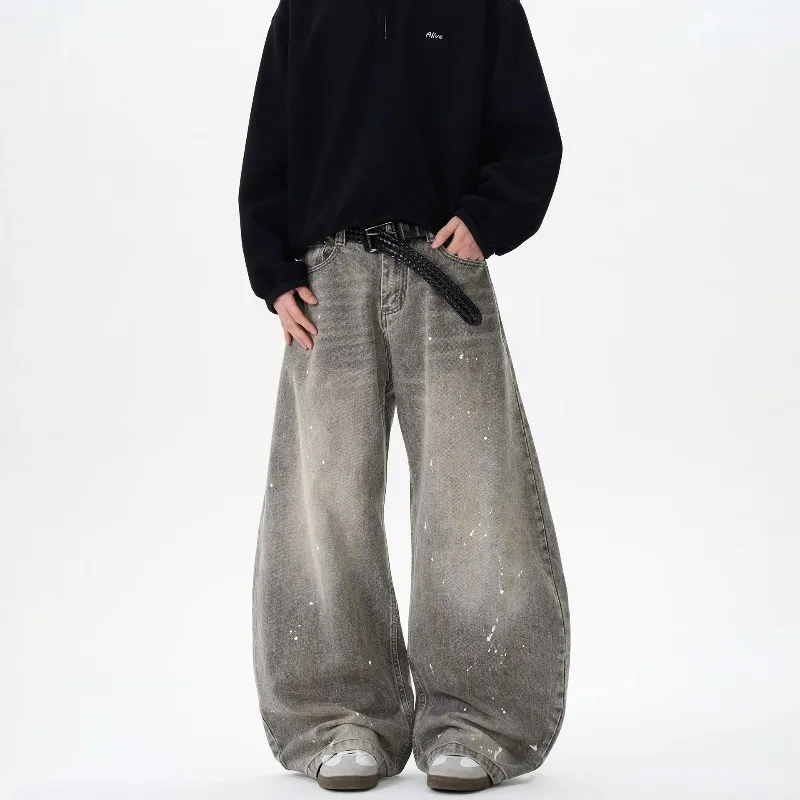 KIDWHXR Man Wide Leg Pant Vintage Contrast Color Drawing Male Denim Pant Streetwear Washed Mid Waist Pocket Casual Men Trousers
KIDWHXR Man Wide Leg Pant Vintage Contrast Color Drawing Male Denim Pant Streetwear Washed Mid Waist Pocket Casual Men Trousers