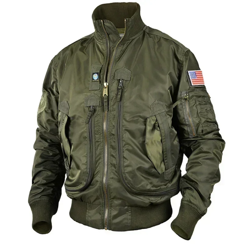 Men Tactical unload Jackets Big Pocket Pilot Baseball MA-1 Coat ArmyGreen WorkJacket Stand-collar Motorcycle Outwear
Men Tactical unload Jackets Big Pocket Pilot Baseball MA-1 Coat ArmyGreen WorkJacket Stand-collar Motorcycle Outwear