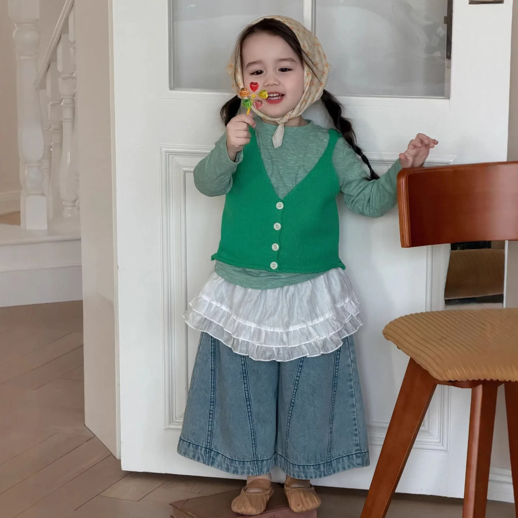 Girls Top Set 2026 Spring New Korean Edition Sweater Knitted Strap Versatile Top Daily Fashionable Wear
Girls Top Set 2026 Spring New Korean Edition Sweater Knitted Strap Versatile Top Daily Fashionable Wear