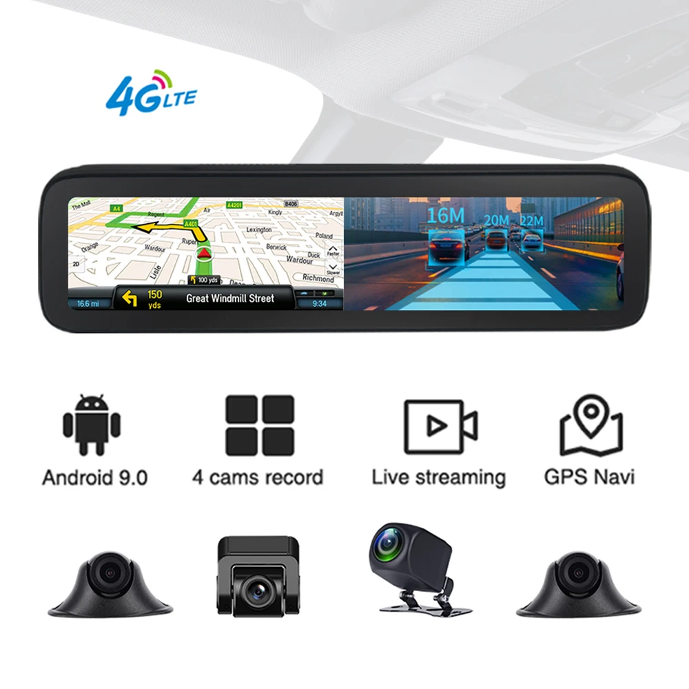 12-Inch Touchscreen 4G Dashcam with WiFi GPS Navigation ADAS Android 2+32g Monitoring Recorder 4G Car Dvr
12-Inch Touchscreen 4G Dashcam with WiFi GPS Navigation ADAS Android 2+32g Monitoring Recorder 4G Car Dvr